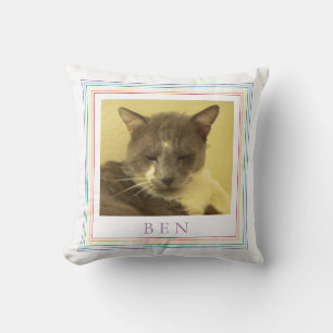 PET LOVE Pet Photo Jeu Oreiller + Texte / Arc-en-c