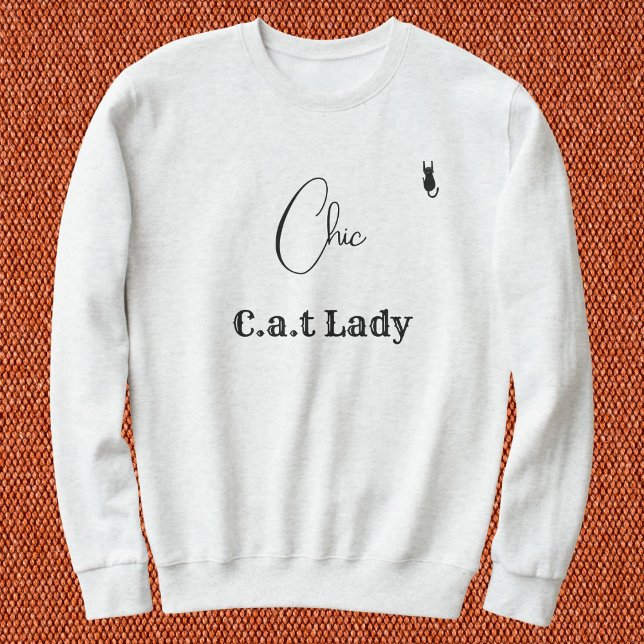 Pet Lover Ash And Black Script Customized Cat Mom Sweatshirt (Creator Uploaded)