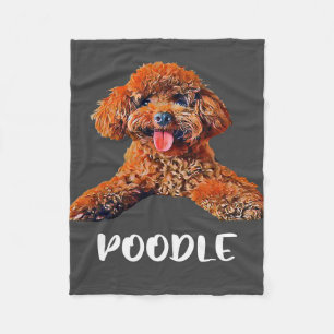 Pet lover Dog Mom   Poodle Dog Fleece Blanket
