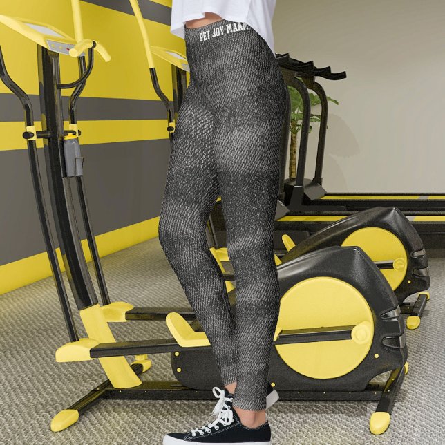 Pet Lover Faux Denim Black Jeans Texture Pattern Leggings (Creator Uploaded)
