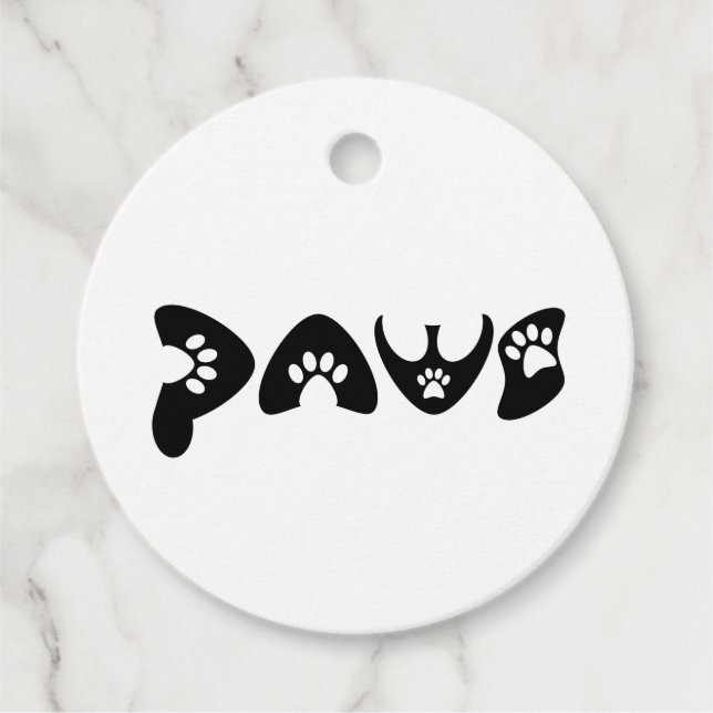 Pet Lover felling Favour Tags (Front)