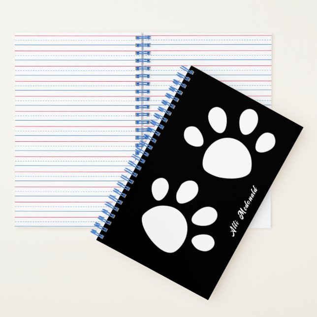 Pet Lover Journal Personnalisé Paws Cadeau (À l'intérieur)