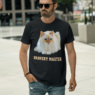 Pet Lover Modern Simple Typography Photo Cat Dad T-Shirt