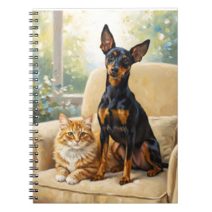 Pet Lovers Notebook - Dog Cat Oil Painting Journal
