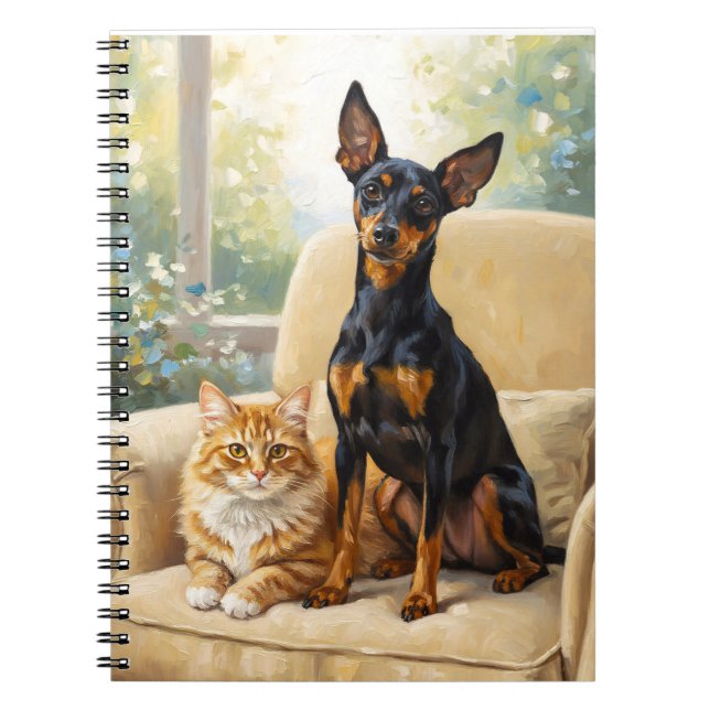 Pet Lovers Notebook - Dog Cat Oil Painting Journal (Devant)