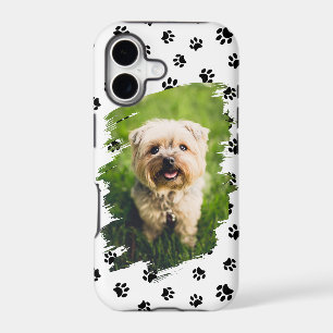 Pet Lovers Personalized Photo Black Paw Prints