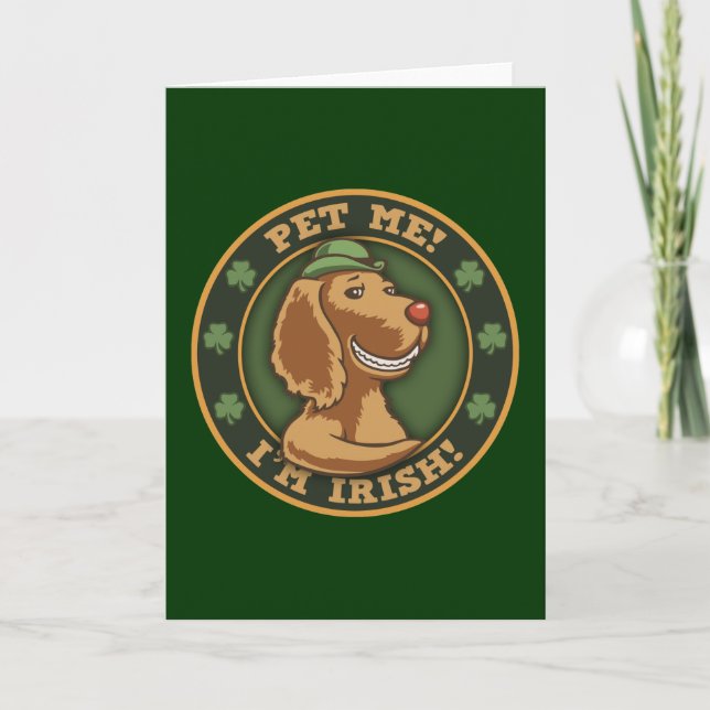 Pet Me! I'm Irish Card (Front)