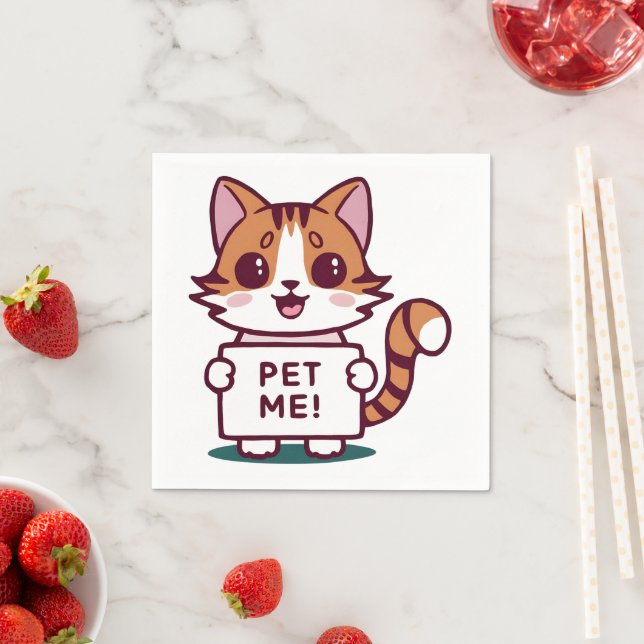 Pet Me Kitty Napkin (Insitu)