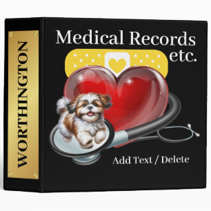 Pet Médicale Records Classeur - Voir retour