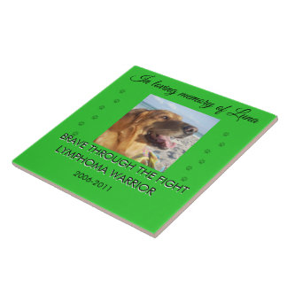 Pet Memorial 1 Photo - Brave Through The Fight Tile