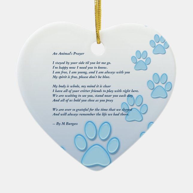 Pet Memorial 2 Sided - Heart Ornament (Front)