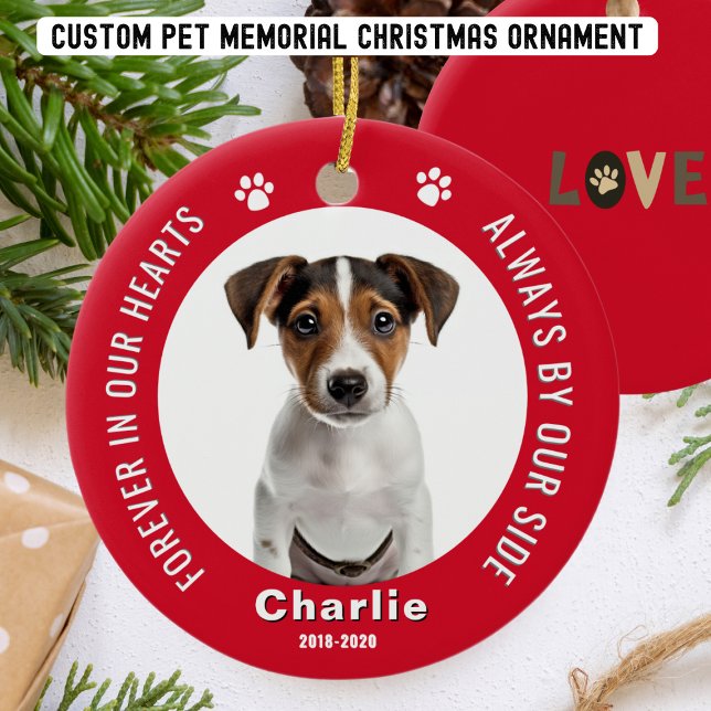 Pet Memorial Christmas Photo Ornament (Creator Uploaded)