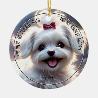 Pet Memorial Circle Ceramic Ornament