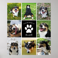 Pet Memorial Custom Dog 8 Photo Collage