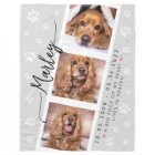Pet Memorial Custom Photo Collage with Paw Prints