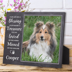 Pet Memorial Custom Photo Sympathy Dog Memorial Plaque