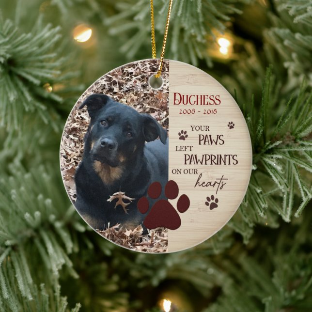 Pet Memorial Customized Remembrance Ceramic Ornament (Tree)