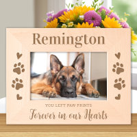 Pet Memorial Dog Cat Paw Personalized Wood Picture
