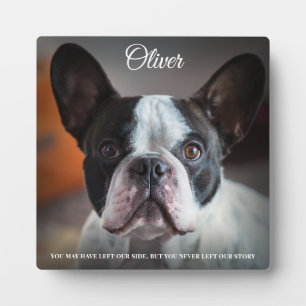 Pet Memorial Dog Loss Name Photo Quote Script Plaque