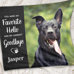 Pet Memorial - Favourite Hello Hardest Goodbye Fleece Blanket