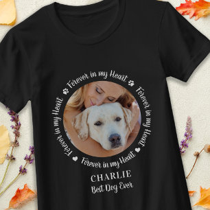 Pet Memorial Forever Heart Personalized Photo T-Shirt