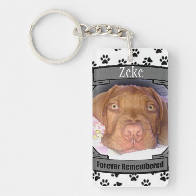 Pet Memorial - Forever Remembered - Pet Loss Dog Keychain (Front)