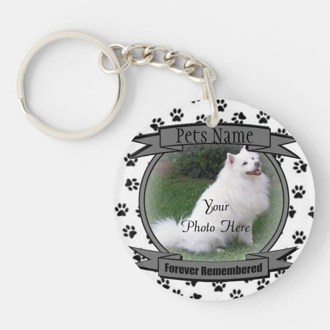 Pet Memorial - Forever Remembered - Pet Loss Keychain (Front)