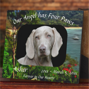 Pet Memorial Four Paws 0828 Plaque