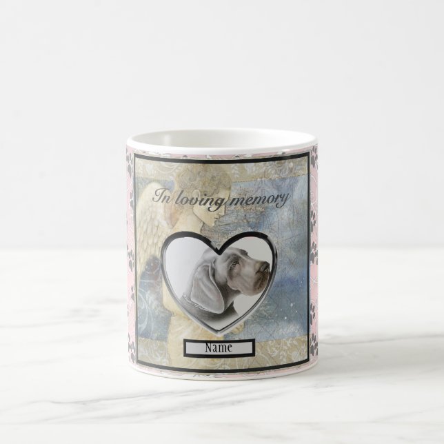 Pet Memorial Gift Angel Personalized Coffee Mug (Center)