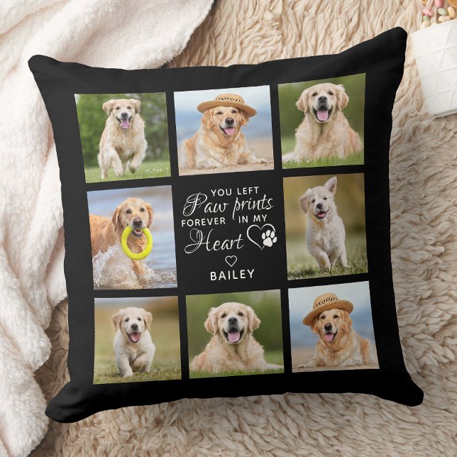 Pet Memorial Gift Personalized Pet Loss Photo  Throw Pillow (Creator Uploaded)