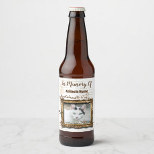 Pet memorial gifts Personalized Beer Bottle Label