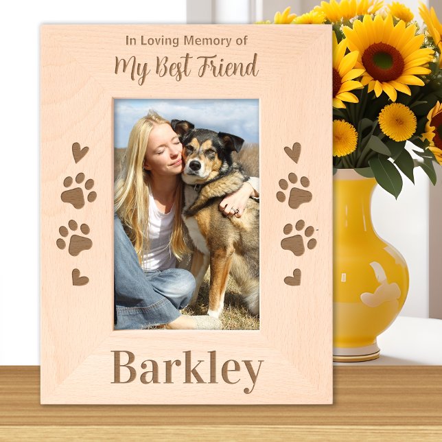 Pet Memorial - In Loving Memory - Best Friend Dog Etched Frames (Creator Uploaded)
