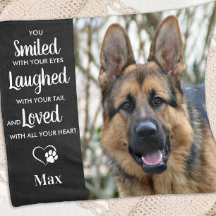 Pet Memorial - In Loving Memory - Custom Dog Photo Fleece Blanket