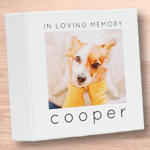 Pet Memorial In Loving Memory Modern Chic Photo Binder