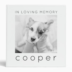 Pet Memorial In Loving Memory Modern Chic Photo Binder