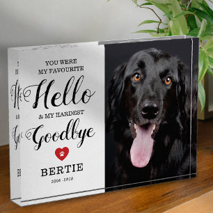 Pet Memorial   In Loving Memory Paw Print Photo Block