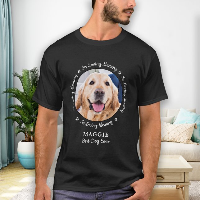 Pet Memorial In Loving Memory Pet Loss Photo T-Shi T-Shirt (Creator Uploaded)