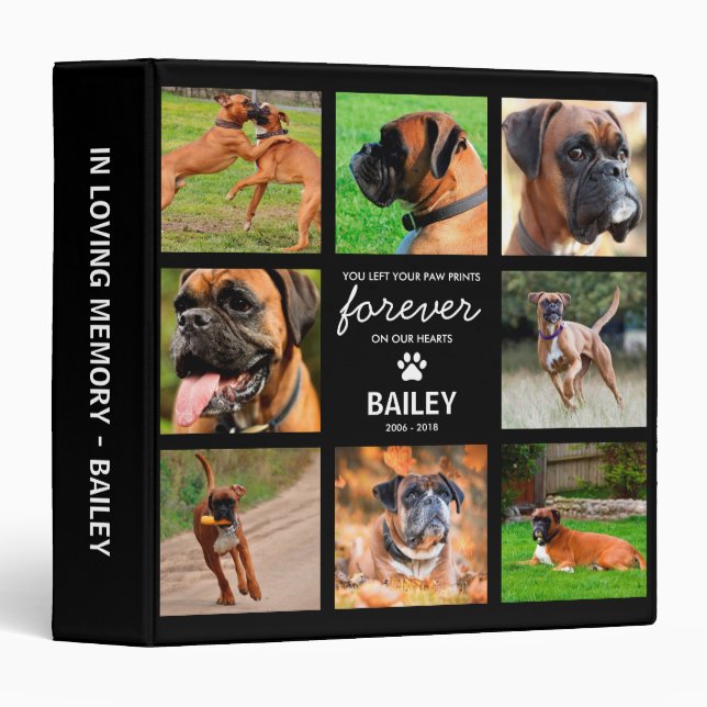Pet Memorial | In Loving Memory Photo Album Binder (Front/Spine)