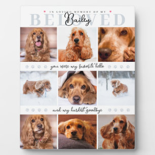 Pet Memorial Keepsake Custom Dog Cat Photo Collage Plaque