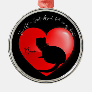 Pet memorial keepsake ferret  metal ornament
