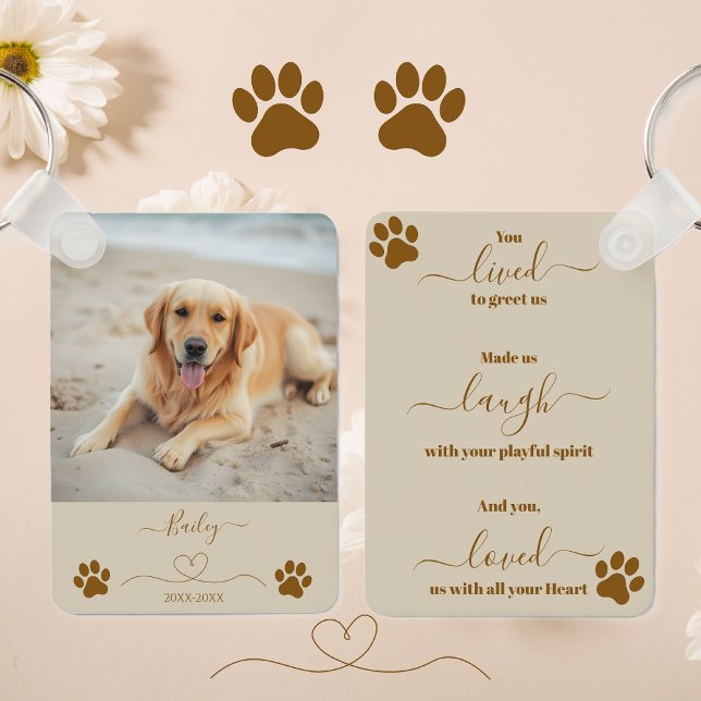 Pet Memorial Keepsake Keychain (Pet Memorial Keepsake Keychain-Dog)