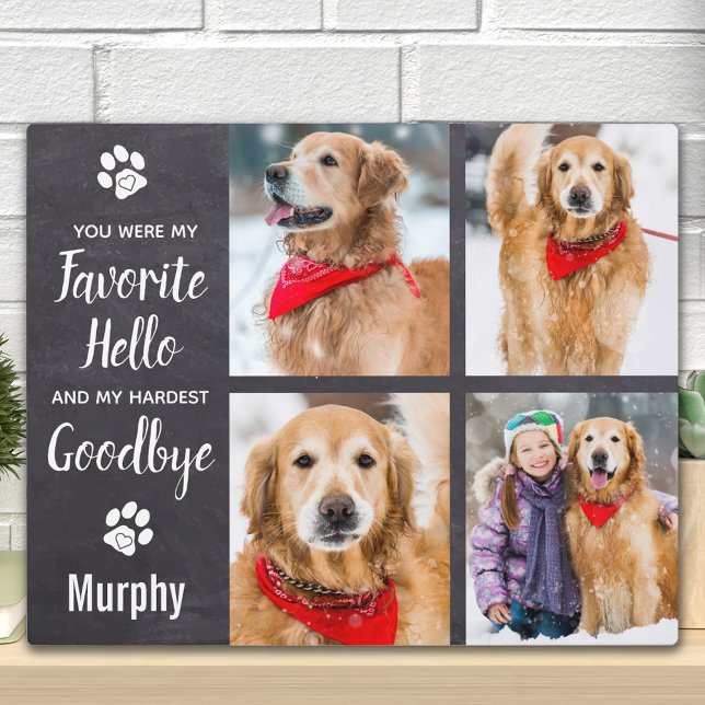 Pet Memorial Keepsake Personalized Photo Collage Plaque (Creator Uploaded)