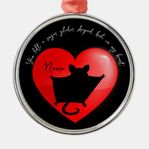 Pet memorial keepsake sugar glider  metal ornament