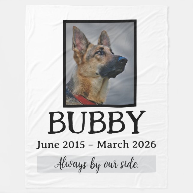 Pet Memorial Love Keepsake Funeral Death Fleece Blanket (Front)