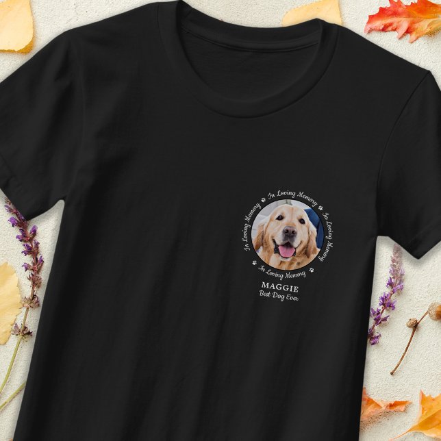 Pet Memorial Loving Memory Personalized Dog Photo T-Shirt (Creator Uploaded)