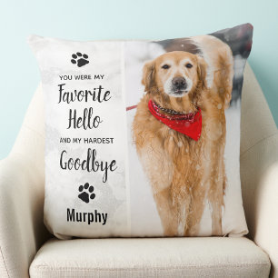 Pet Memorial Marble Pet Loss Keepsake Dog Throw Pillow
