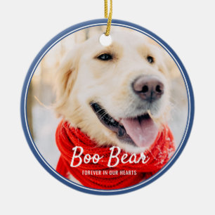 Pet Memorial Modern Frames Simple Photo Ceramic Ornament