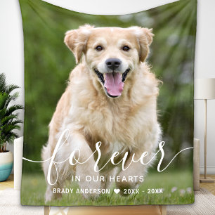 Pet Memorial Modern Photo Sympathy Pet Loss Fleece Blanket