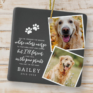 Pet Memorial Modern Simple Chic Poem Photo Ceramic Ornament