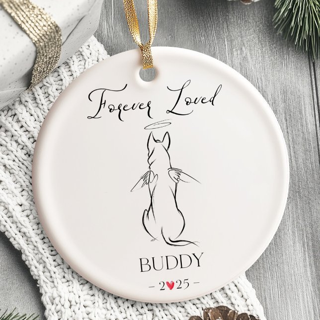 Pet Memorial Ornament dog Personalized  (dog memorial ornament, pet memorial ornament, personalized dog ornament, dog remembrance gift, pet l)
